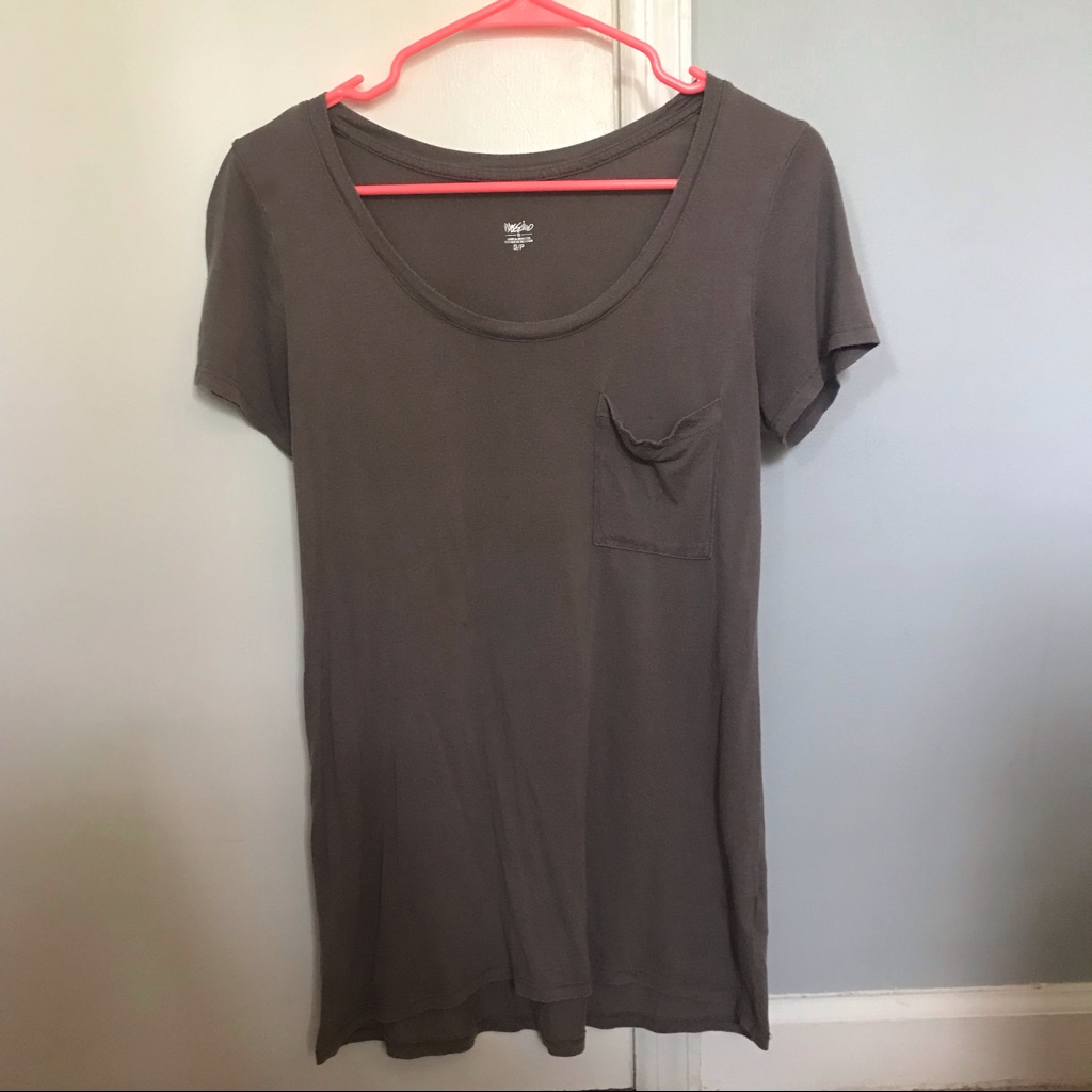 Gray Pocket Tee